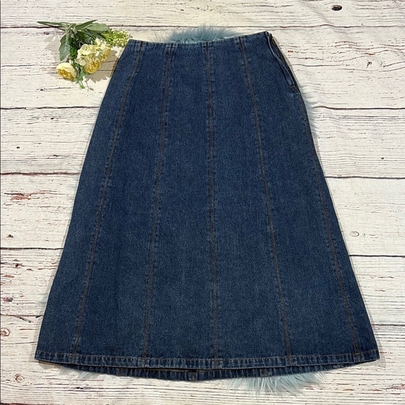 Harve Benard Dresses & Skirts - Vintage Harve Benard Denim Paneled Western Mini Skirt